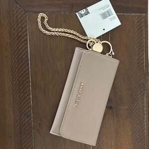 Anne Klein Tan and Gold Key Card Holder